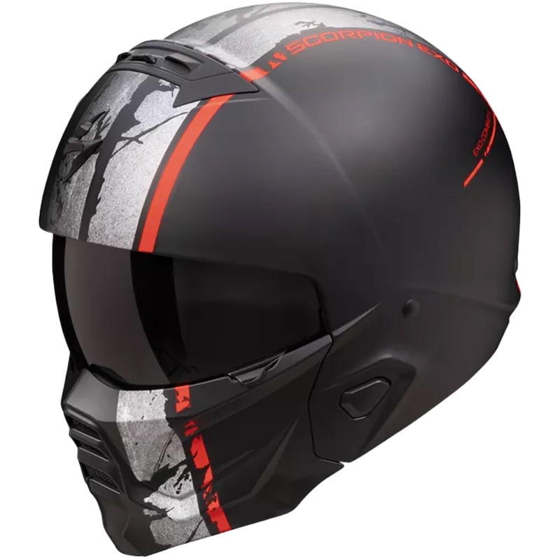 Модулна мотоциклетна каска Scorpion EXO-COMBAT II LORD матово черно-червена разпродажба
