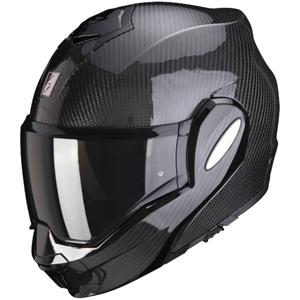 Каска Scorpion EXO-TECH EVO Carbon, сгъваема, черна, гланцирана