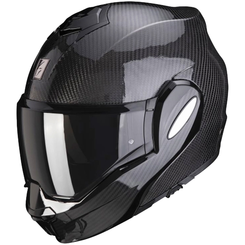 Каска Scorpion EXO-TECH EVO Carbon, сгъваема, черна, гланцирана