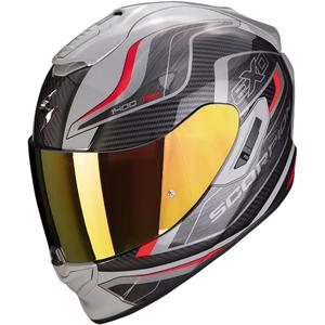 Интегрална мотоциклетна каска Scorpion EXO-1400 EVO Air Attune сиво-черно-червена
