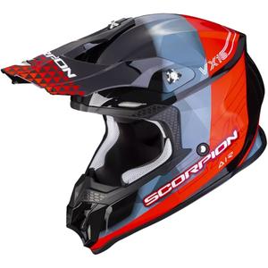 Мотокрос каска Scorpion VX-16 EVO AIR GEM черно-синьо-червена