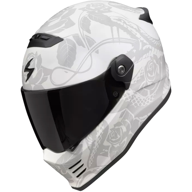 Интегрална мотоциклетна каска Scorpion Covert FX Dragon матово сиво-сребърна