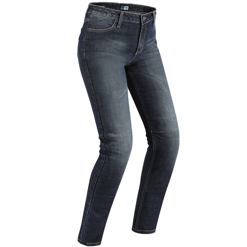 Дамски дънки PMJ Rider Blue Motorcycle Jeans разпродажба