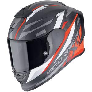 Интегрална мотоциклетна каска Scorpion EXO-R1 EVO CARBON AIR RUNNER матово черно-червена