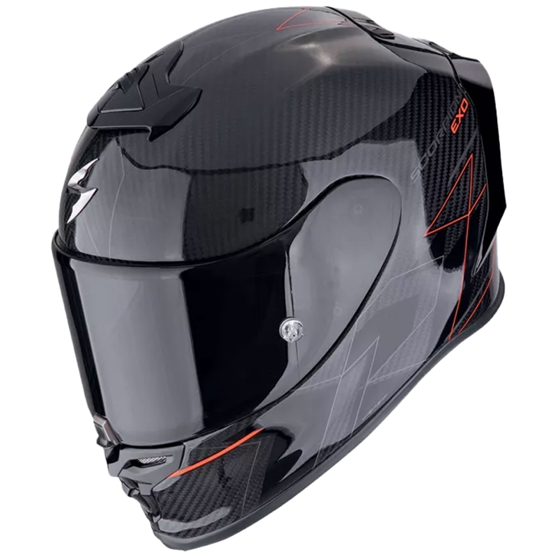 Интегрална каска за мотоциклет Scorpion EXO-R1 EVO CARBON AIR CYNERGY черно-червена