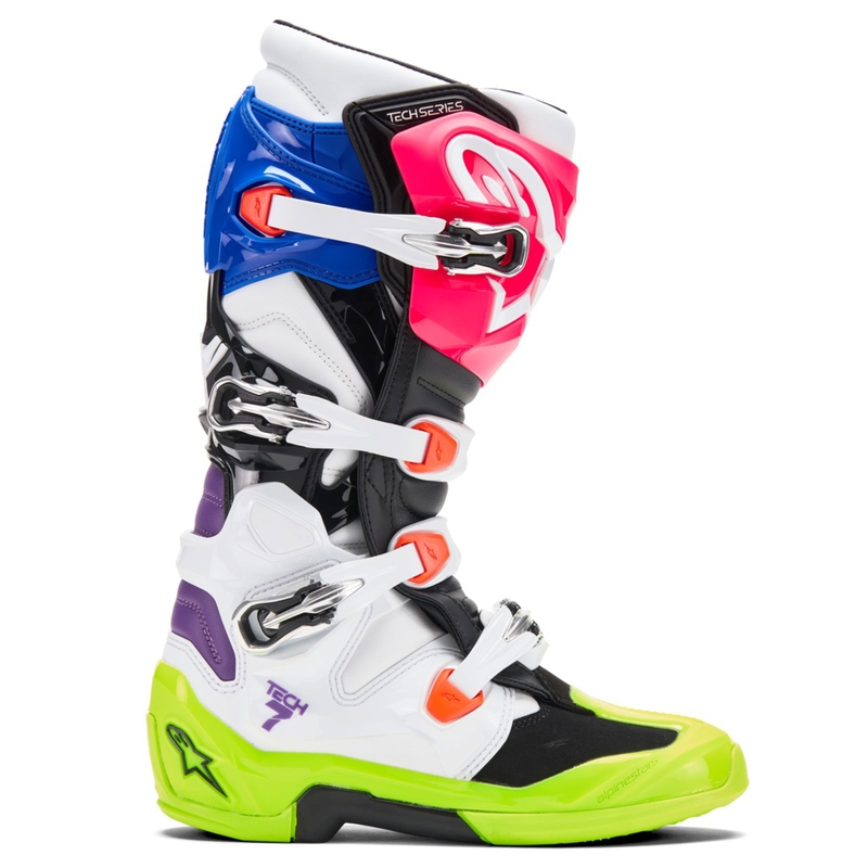 Многоцветни ботуши за мотокрос Alpinestars TECH 7 с ограничено издание Hay