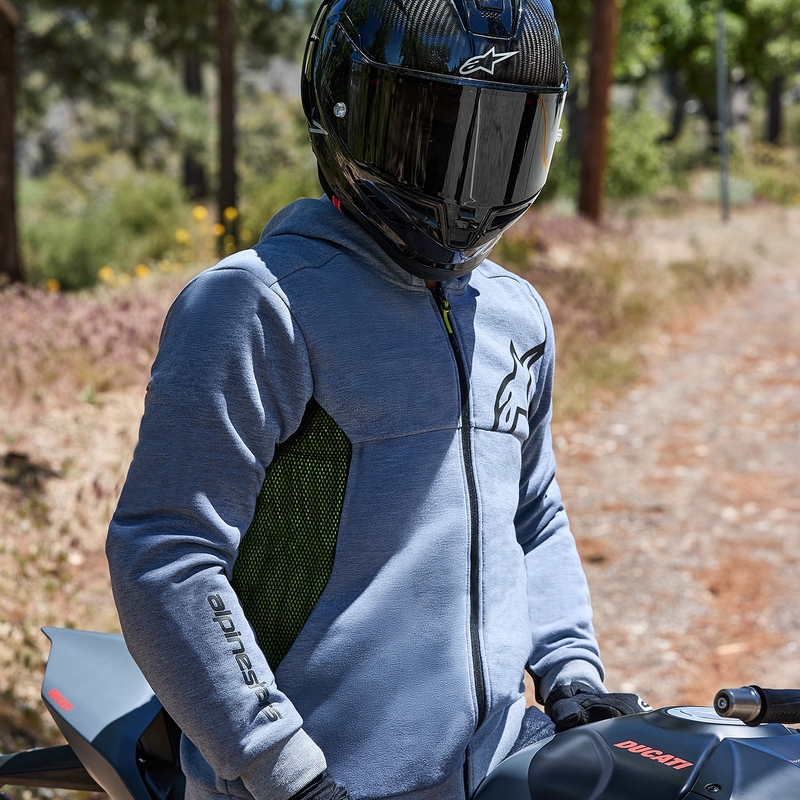 Мото суичър Alpinestars Chrome Air Sport сиво-черно-тъмно каки