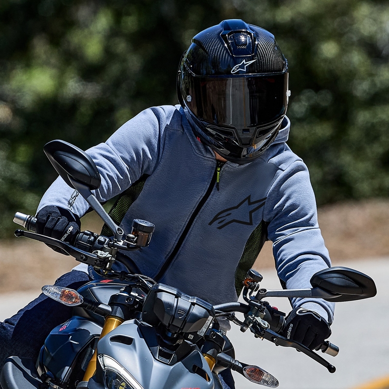 Мото суичър Alpinestars Chrome Air Sport сиво-черно-тъмно каки