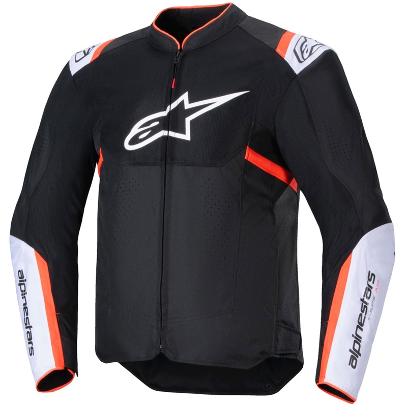 Alpinestars T-SPS Air V2 мотоциклетно яке черно-бяло-флуо червено
