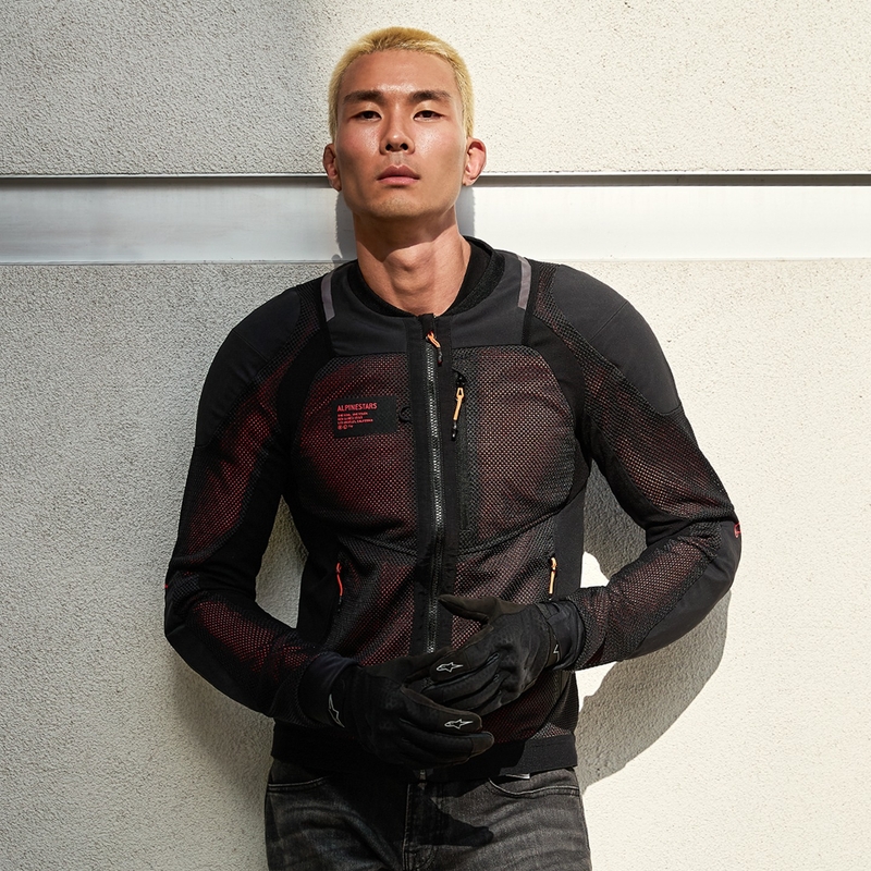 Мото яке Alpinestars TROOP-AIR PRO черно-флуо червено