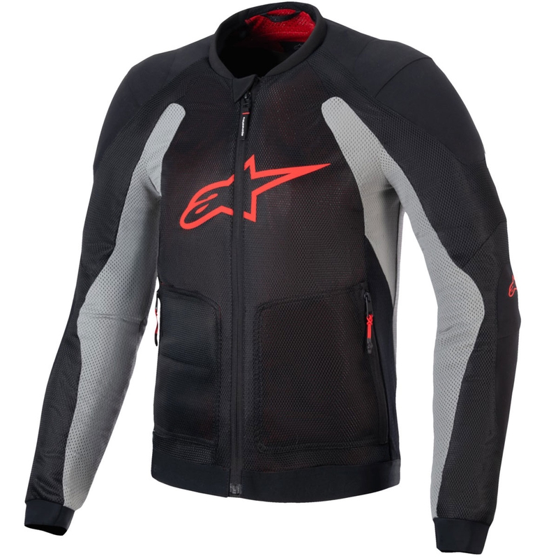 Мото яке Alpinestars TROOP-AIR черно-светло сиво-червено