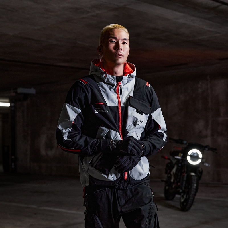 Мото яке Alpinestars MOGRESS AIR черно-бадемово-оранжево