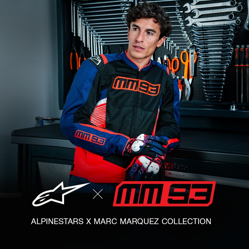 Мотоциклетно яке Alpinestars T-SPS Air V2 MM93, колекция fluo, червено-синьо-черно-бяло