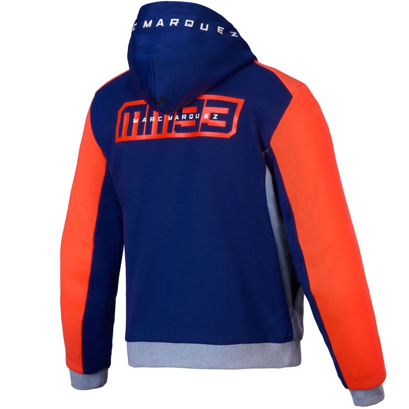 Колекция Alpinestars Chrome V2 Sport Hoodie MM93 светло сиво-синьо-флуо червено