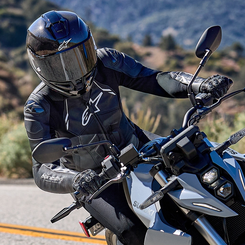 Дамско кожено мотоциклетно яке Alpinestars Stella Dusk черно-бяло
