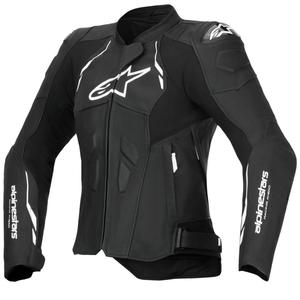 Дамско кожено мотоциклетно яке Alpinestars Stella Dusk черно-бяло