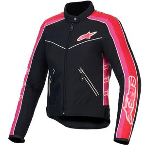 Alpinestars Stella T-Dyno водоустойчиво дамско мотоциклетно яке черно-червено-розово