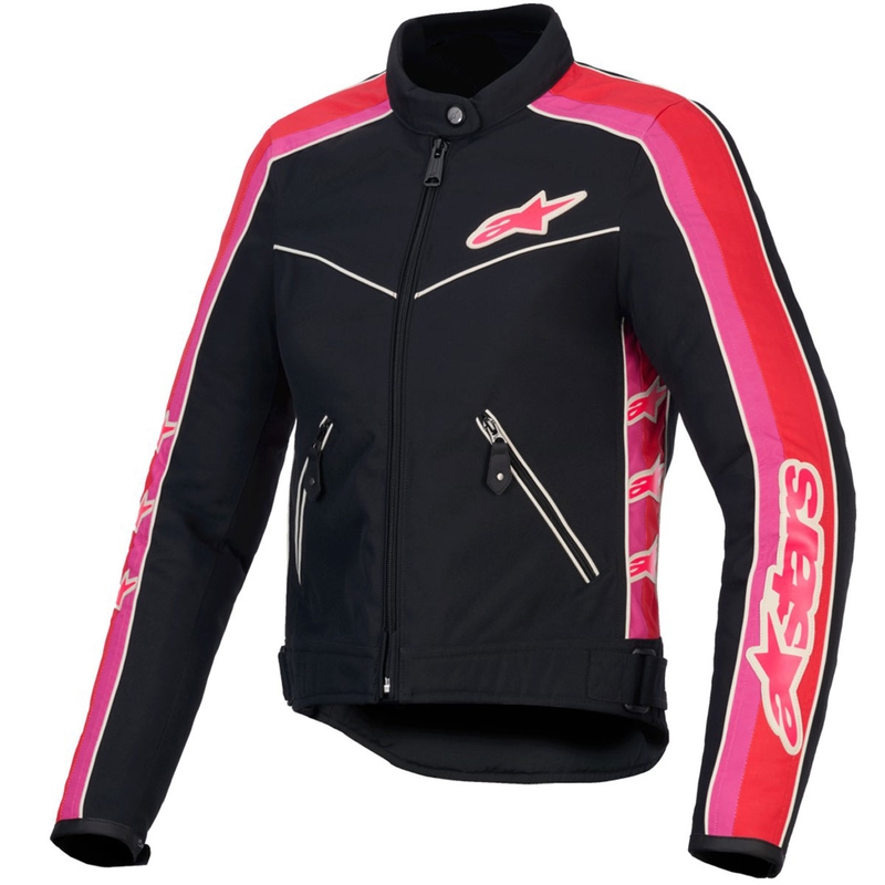 Alpinestars Stella T-Dyno водоустойчиво дамско мотоциклетно яке черно-червено-розово
