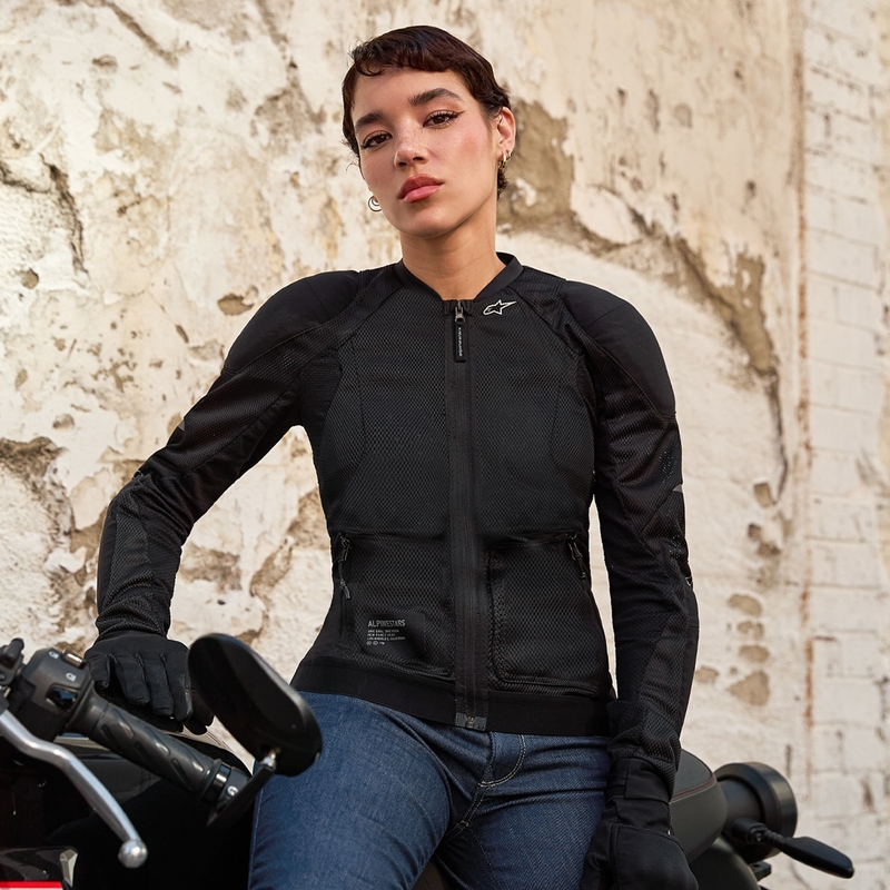 Дамско мотоциклетно яке Alpinestars STELLA TROOP-AIR, черно-черно