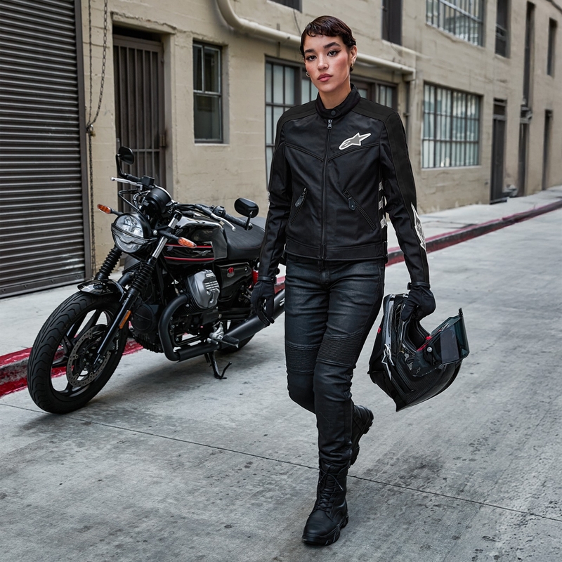 Дамско моторно яке Alpinestars STELLA T-DYNO AIR черно-бяло