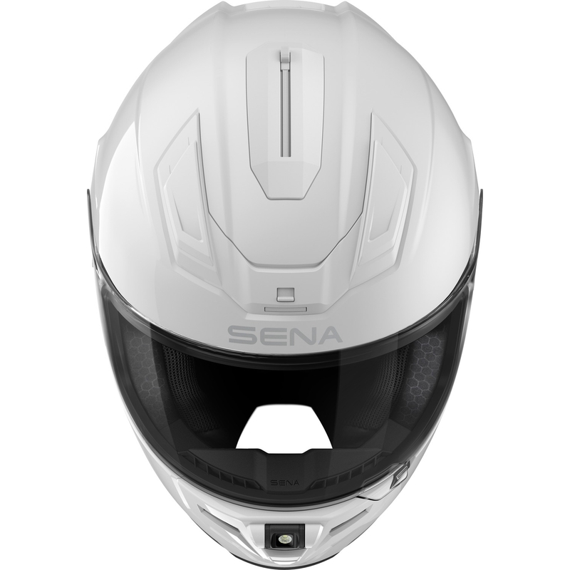 Интегрална каска за мотор SENA със слушалка Phantom бяла