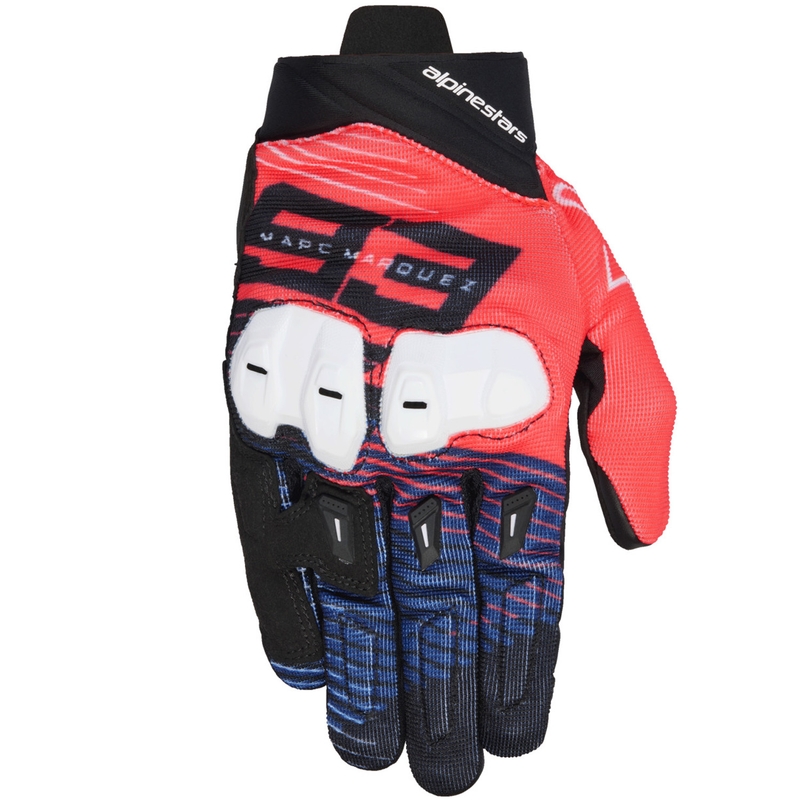 Мото ръкавици Alpinestars SP X 1 MM93, колекция fluo, червено-синьо-черно-бели