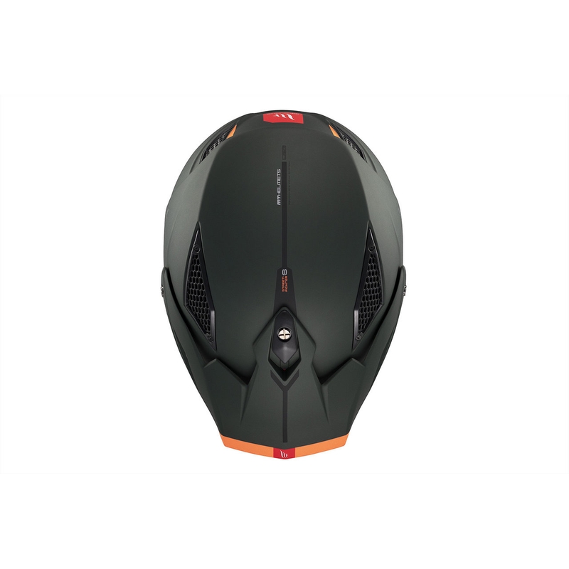 Отворен лицев шлем с маска MT Streetfighter SV S Solid A6 матово зелен с иридиев визьор