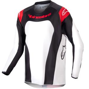 Детска фланелка за мотокрос Alpinestars Racer Ocuri червено-бяло-черно