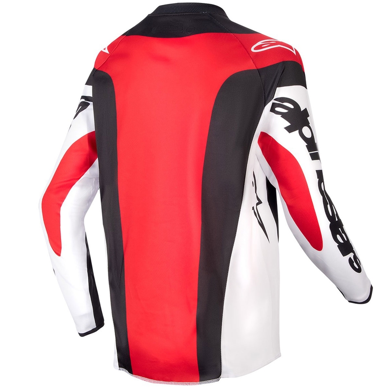 Детска фланелка за мотокрос Alpinestars Racer Ocuri червено-бяло-черно