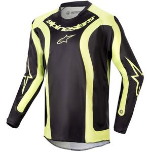 Детска фланелка за мотокрос Alpinestars Racer Lurv Black-Fluo Yellow
