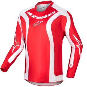 Детска тениска за мотокрос Alpinestars Racer Lurv 2024 червено и бяло