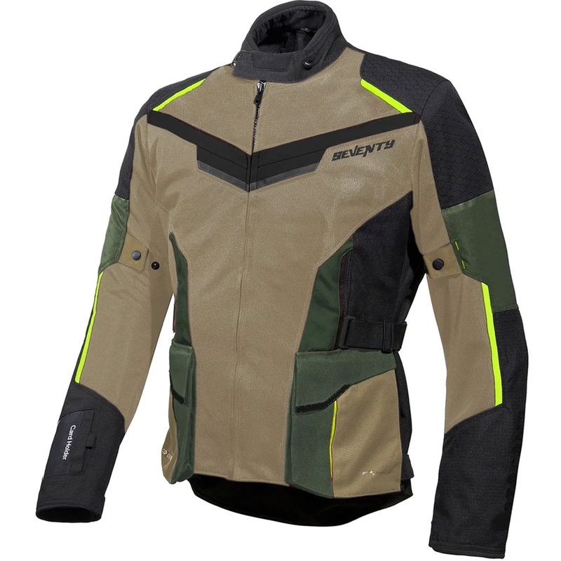 Seventy Degrees SD-JT70 Atacama мотоциклетно яке Sand-Green-Fluo Yellow
