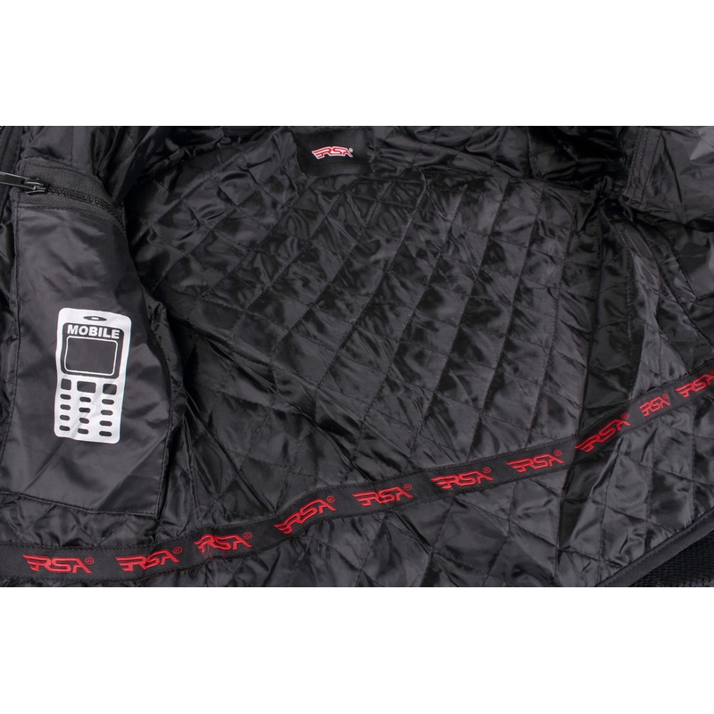 Dámská bunda na motorku RSA Queen černo-bílá výprodej