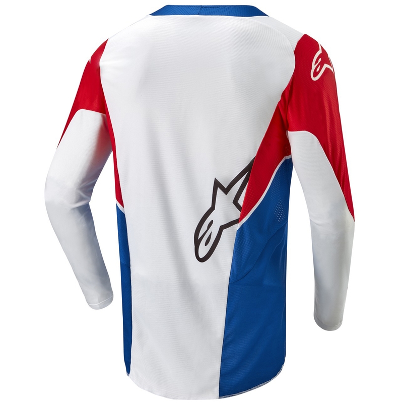 Колекция мотокрос фланелка Alpinestars Racer Iconic Honda бяло-синьо-червено-черно