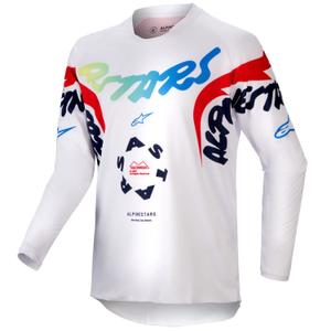 Детска фланелка за мотокрос Alpinestars Racer Hana бяла