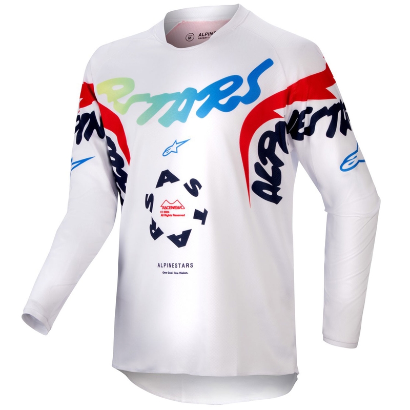 Детска фланелка за мотокрос Alpinestars Racer Hana бяла