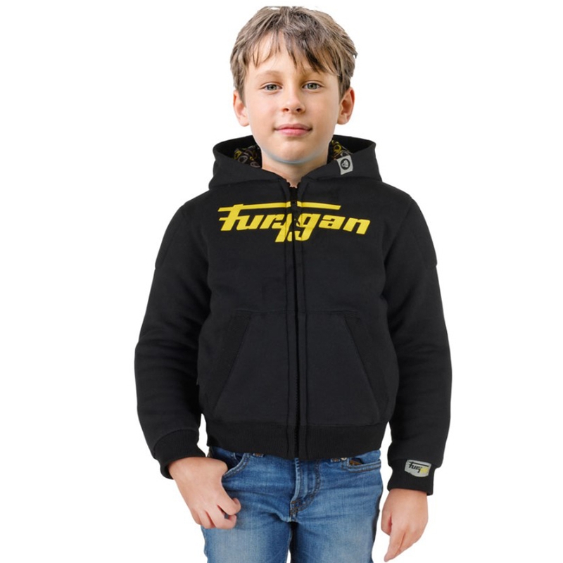 Furygan Luxio Kid Черно-жълт мотоциклетен суитшърт