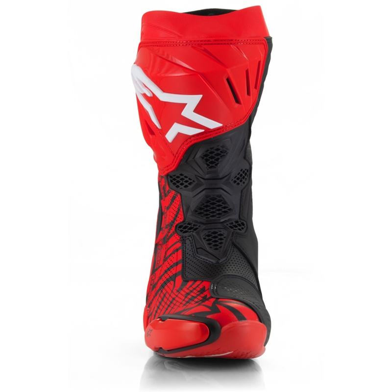 Alpinestars Supertech R Вентилирани мотоциклетни ботуши лимитирана серия Francesco Bagnaia червено-черно