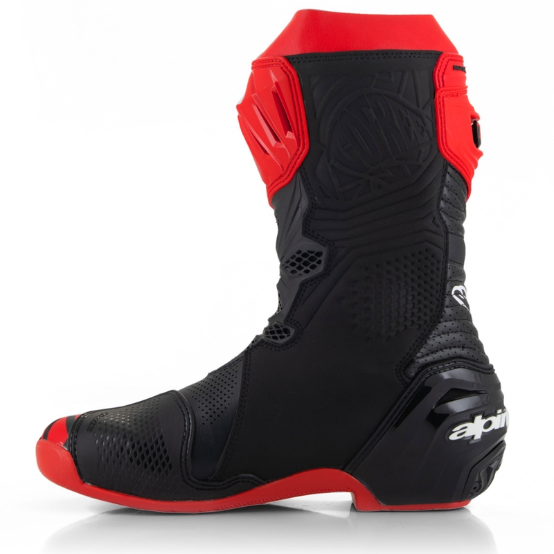 Alpinestars Supertech R Вентилирани мотоциклетни ботуши лимитирана серия Francesco Bagnaia червено-черно