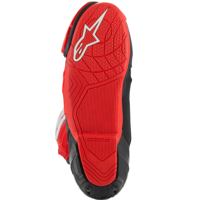 Alpinestars Supertech R Вентилирани мотоциклетни ботуши лимитирана серия Francesco Bagnaia червено-черно