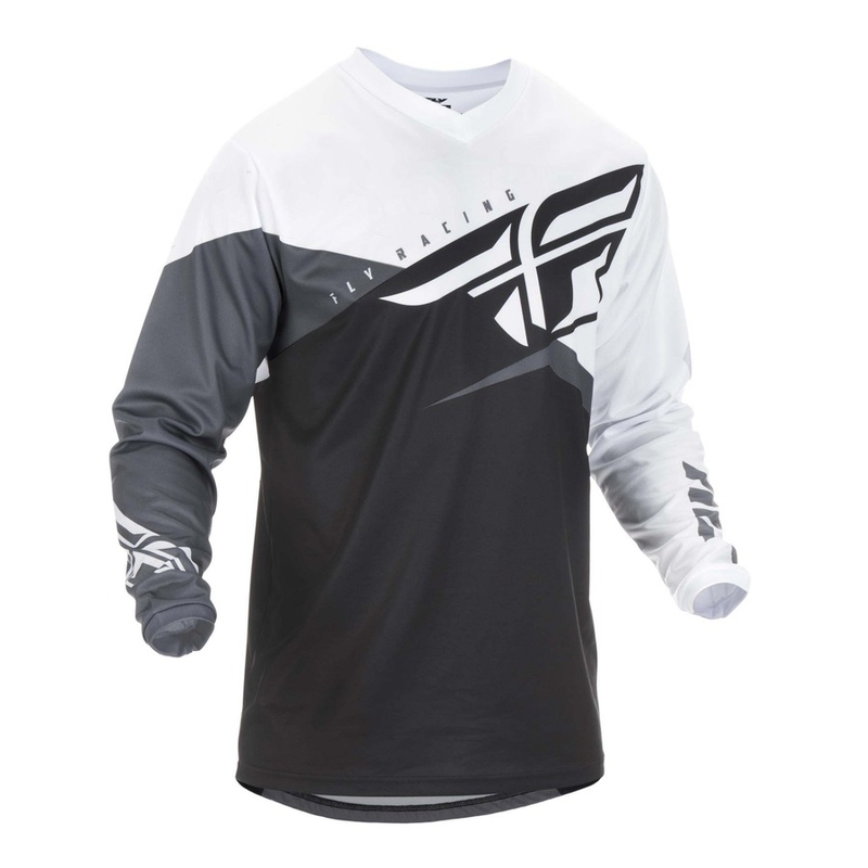 Motokrosový dres FLY Racing F-16 2019 - USA černo-bílo-šedý výprodej