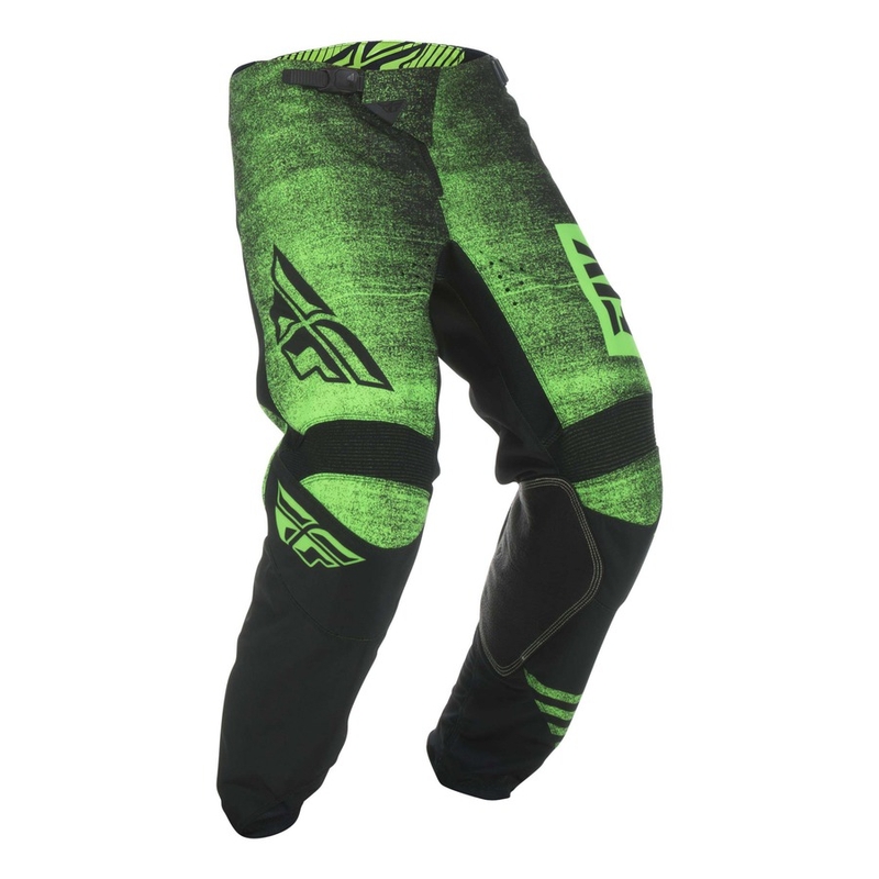 Motokrosové kalhoty FLY Racing Kinetic NOIZ 2019 - USA černo-fluo zelené výprodej