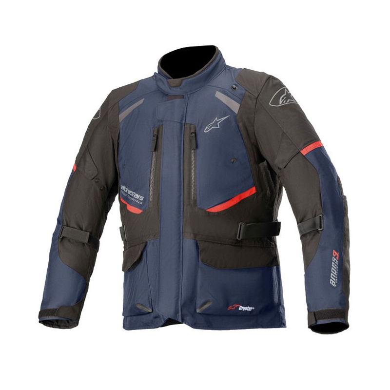 Alpinestars Andes Drystar мотоциклетно яке тъмно синьо-черно-червено