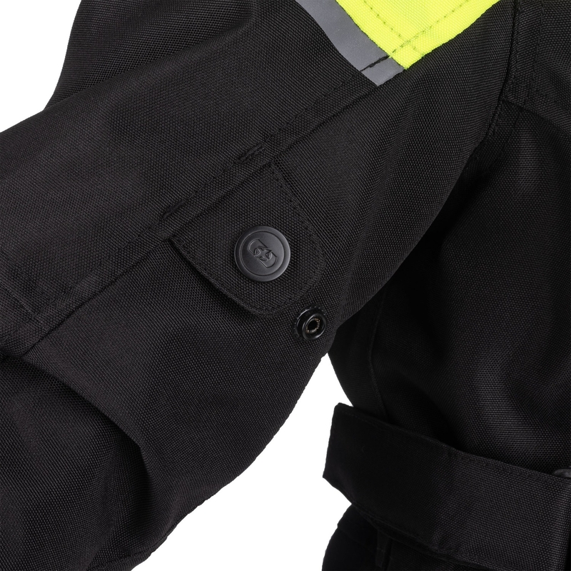 Дамско мотоциклетно яке Oxford Spartan Long WP Black-Fluo Yellow