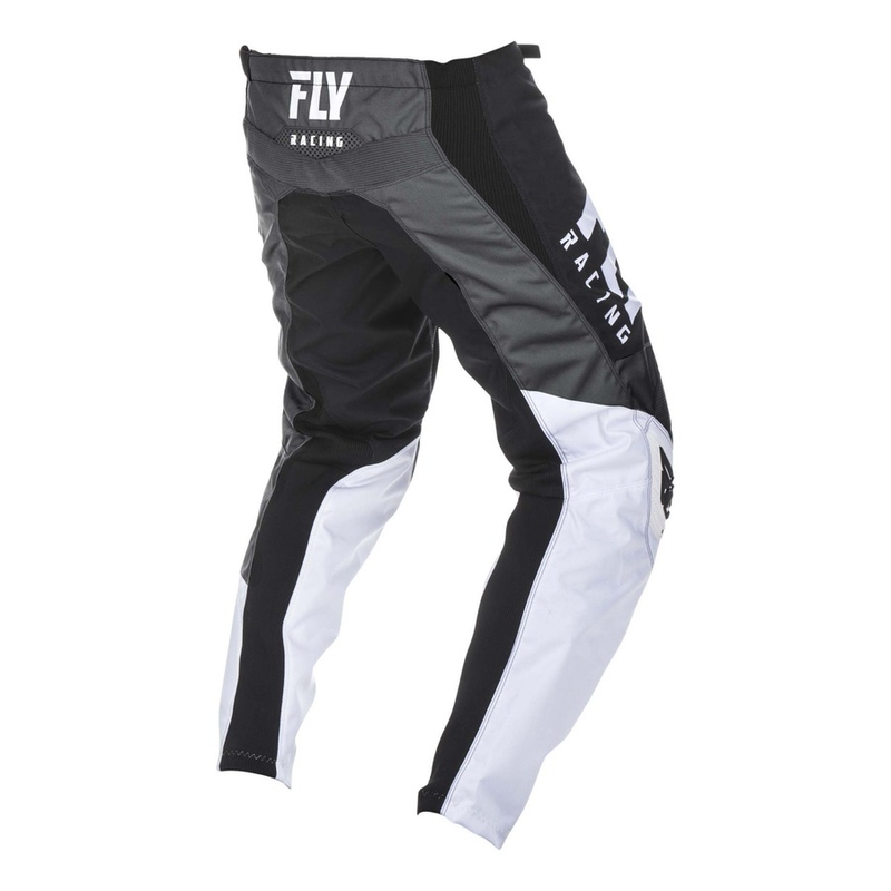 Motokrosové kalhoty FLY Racing F-16 2019 - USA černo-bílo-šedé výprodej