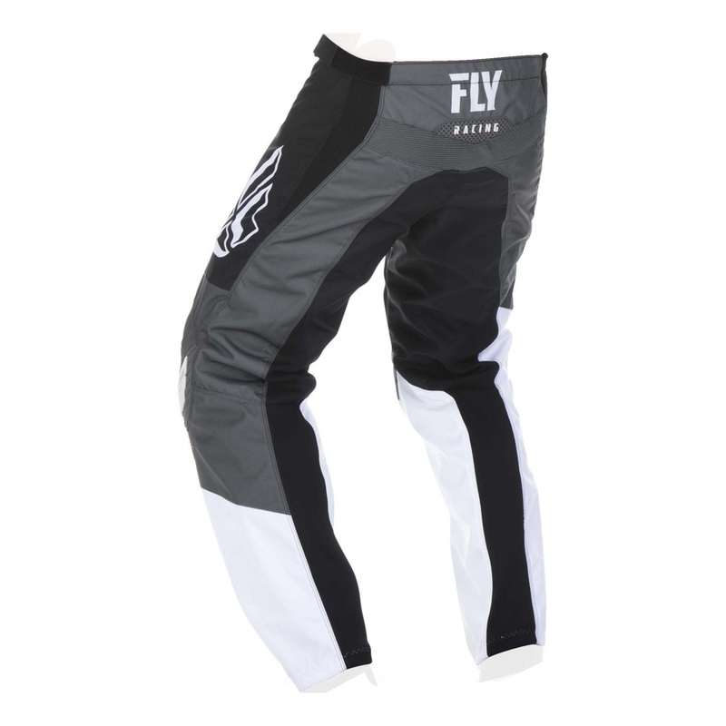 Motokrosové kalhoty FLY Racing F-16 2019 - USA černo-bílo-šedé výprodej
