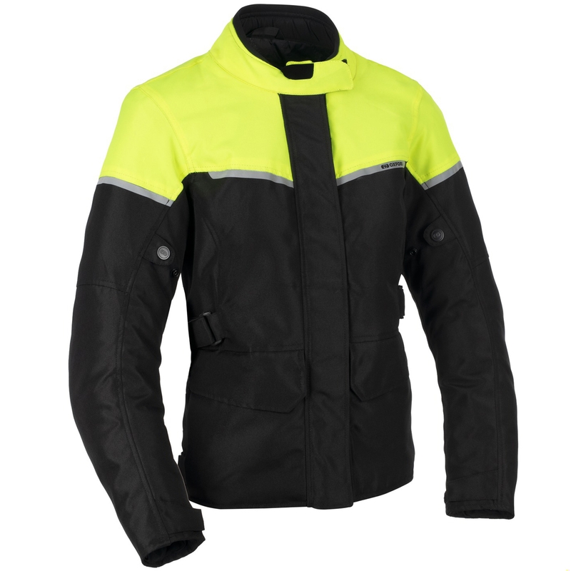 Дамско мотоциклетно яке Oxford Spartan Long WP Black-Fluo Yellow