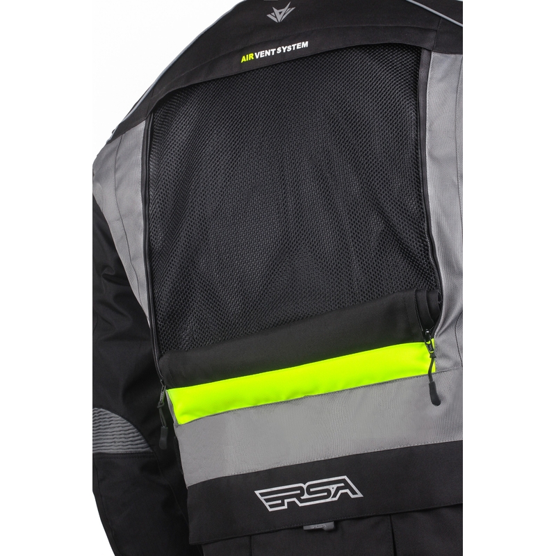 Bunda na motorku RSA Desert černo-šedo-fluo žlutá výprodej