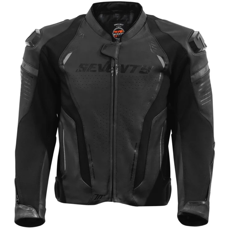 Seventy Degrees SD-JL24 Спойлер кожено мотоциклетно яке черно