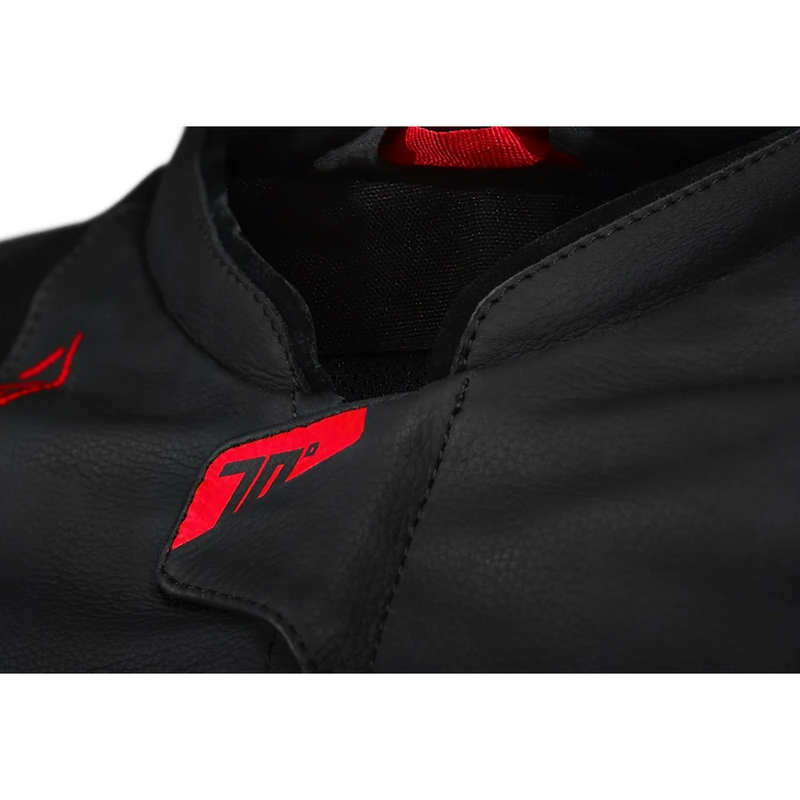 Кожено мотоциклетно яке Seventy Degrees SD-JL24 Spoiler черно-червено